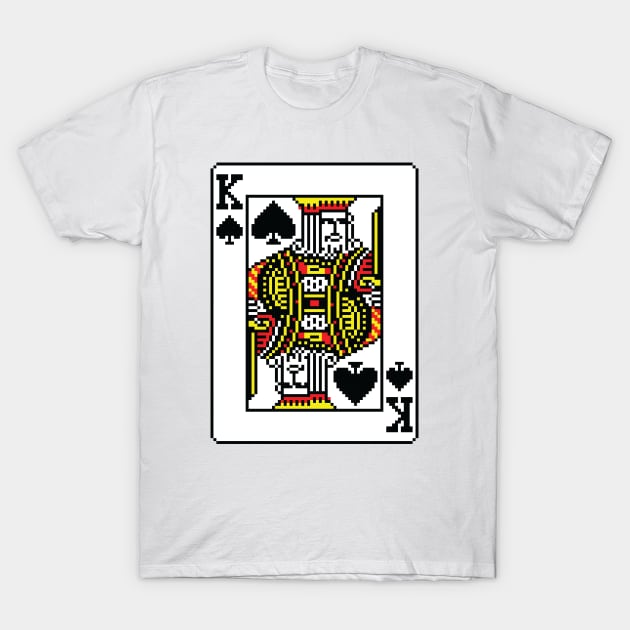 King of Spades Pixel Art T-Shirt by inotyler